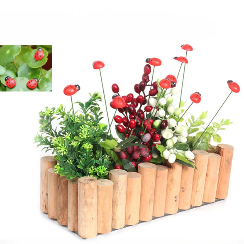 Ladybug Charm Garden Stakes