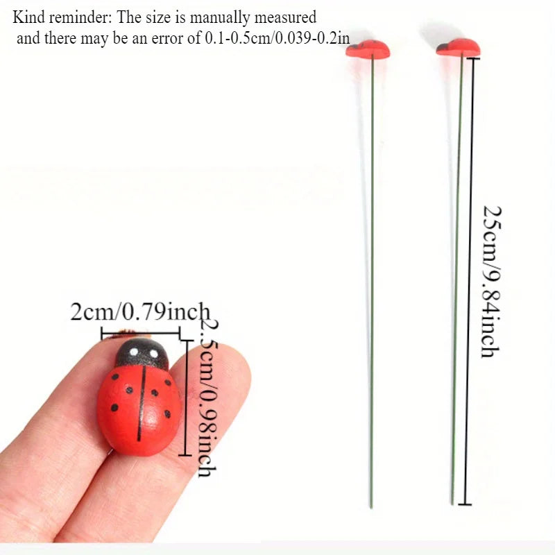 Ladybug Charm Garden Stakes