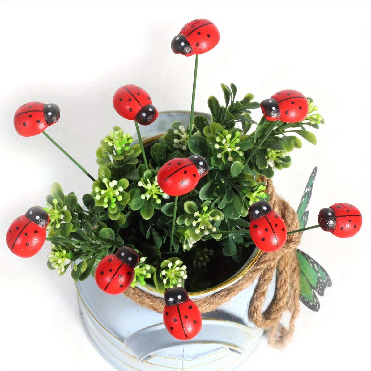 Ladybug Charm Garden Stakes