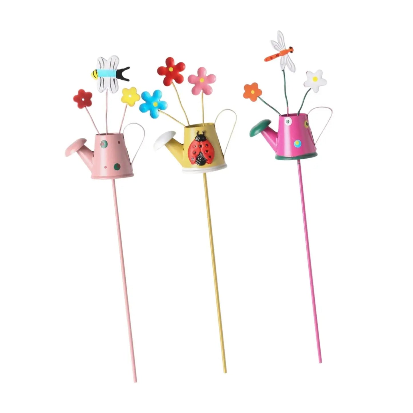 3x Flowerpot Garden Stakes