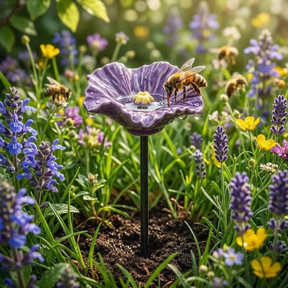 Flower Bird Bath Stand