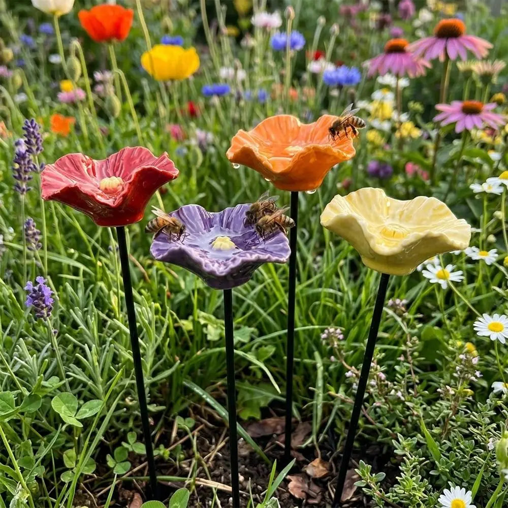 Flower Bird Bath Stand