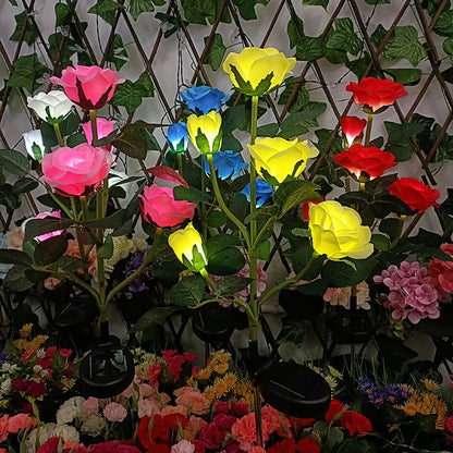 Enchanted Rose Solar Lights