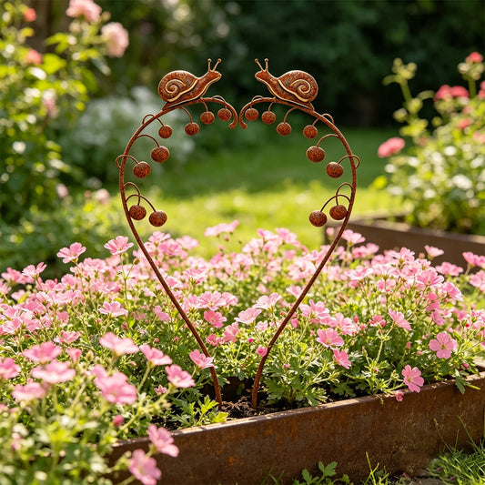 Whimsical Snail Garden Stakes