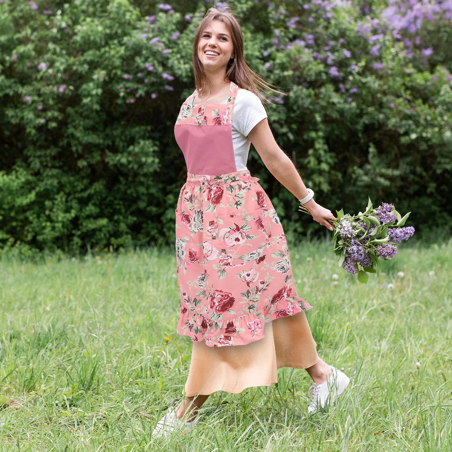 Pink Blossom Garden Apron