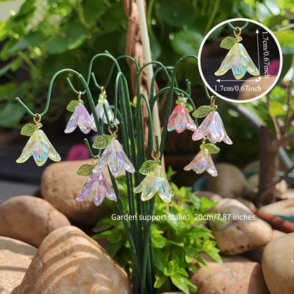 10pcs Lily Bloom Garden Stakes