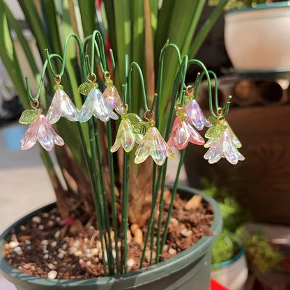 10pcs Lily Bloom Garden Stakes
