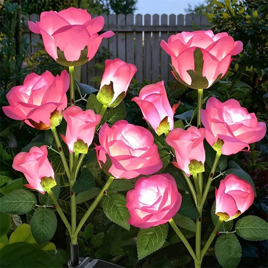 Enchanted Rose Solar Lights