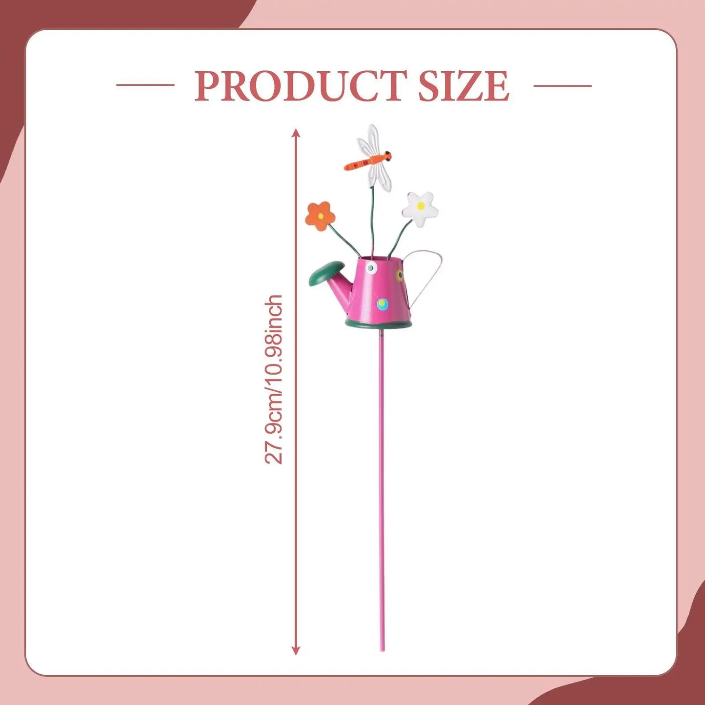 3x Flowerpot Garden Stakes