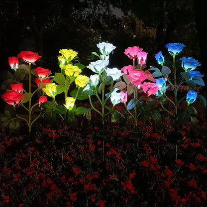 Enchanted Rose Solar Lights
