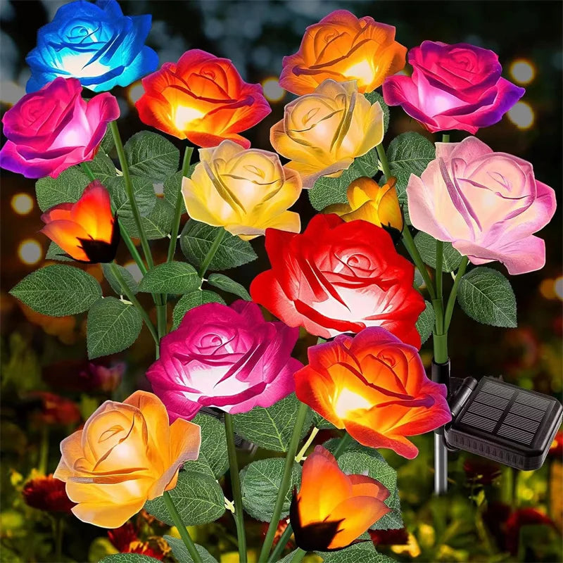 Enchanted Rose Solar Lights