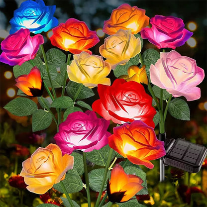 Enchanted Rose Solar Lights